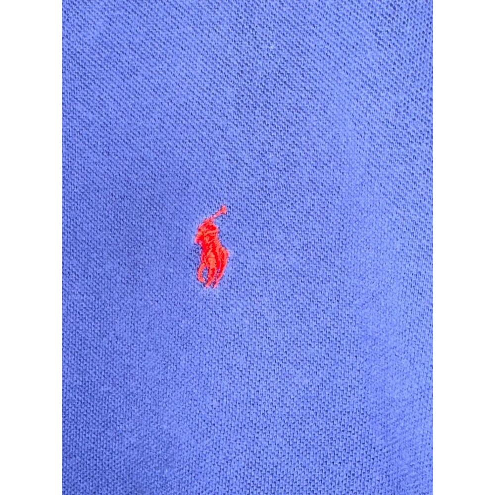 Polo Ralph Lauren Blue Polo Shirt Red Logo Size L - Picture 6 of 7